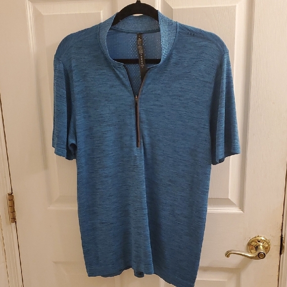 lululemon athletica Other - Lululemon Mens Metal Vent Tech Surge Short Sleeve 1/2 Zip Size M